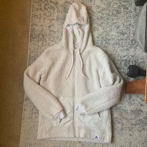 Adidas Sherpa zip up sweatshirt